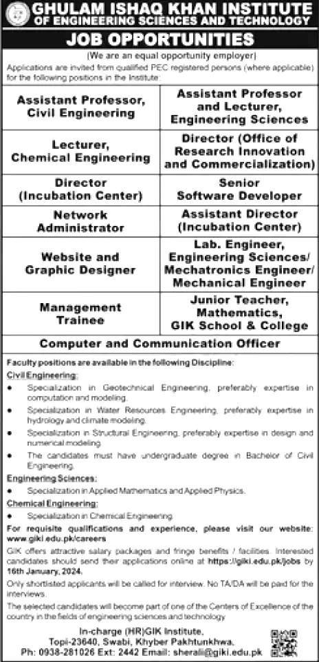 Engineering Science & Technology Jobs 2024