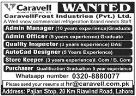 Carevell Frost Industries Jobs