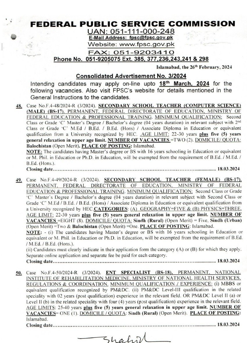 Secondary School Teaching Jobs 2024