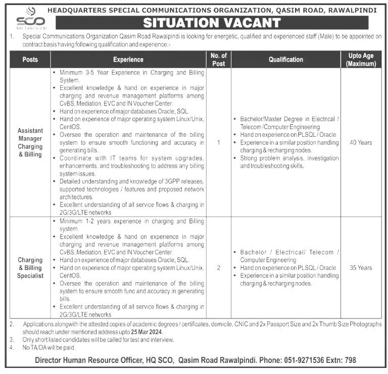 Special Communication Organization Jobs 2024