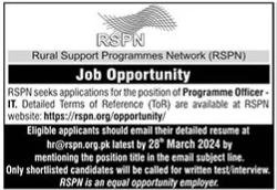Rural Support Programmes Network Jobs 2024