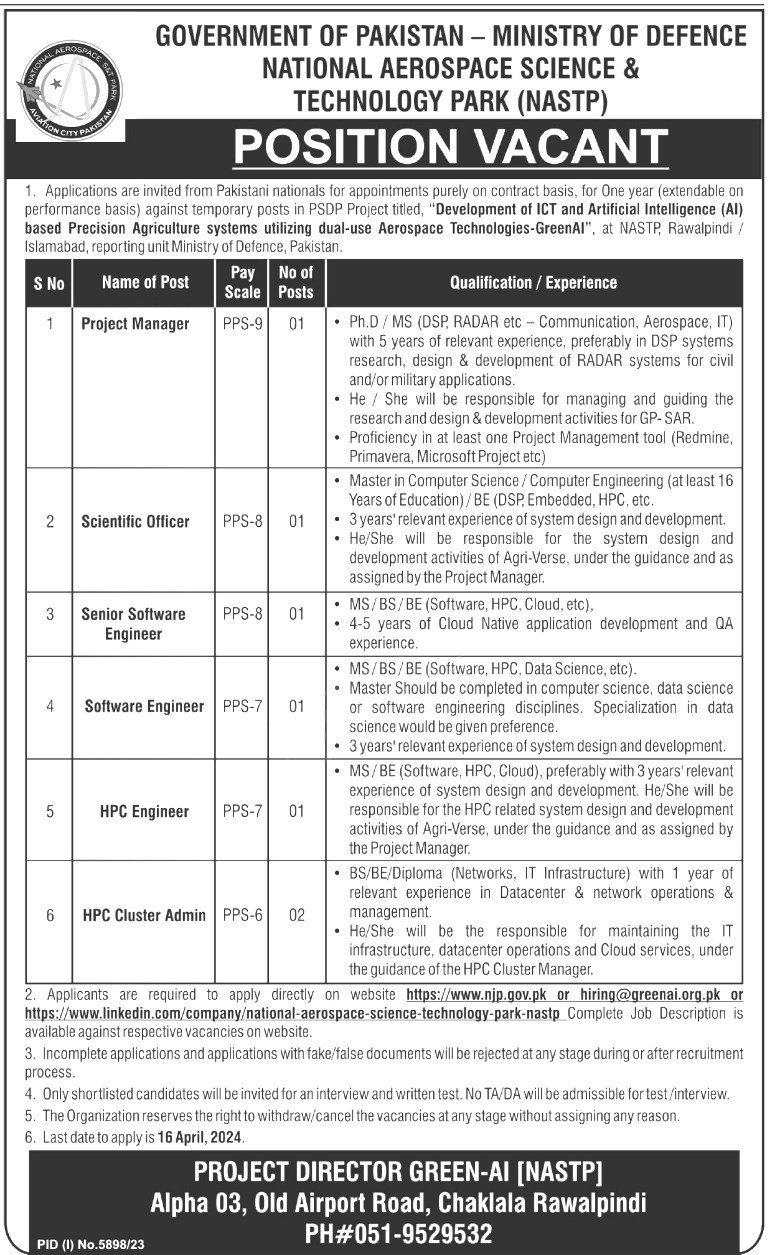 NASTP Jobs 2024