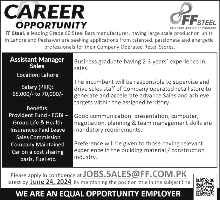 FF Steel Jobs 2024