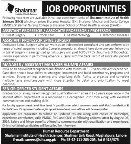 Health Sciences Jobs 2024