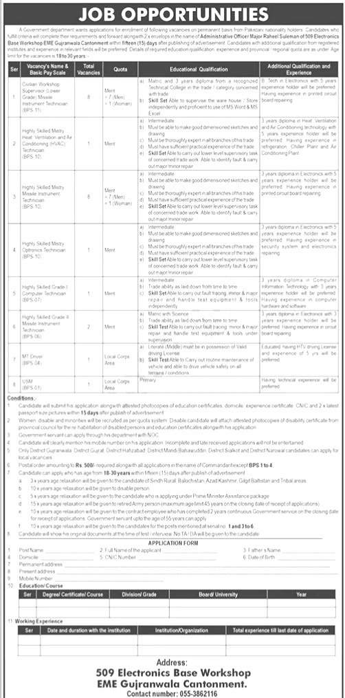 509 Electronics Base Workshop Jobs 2024