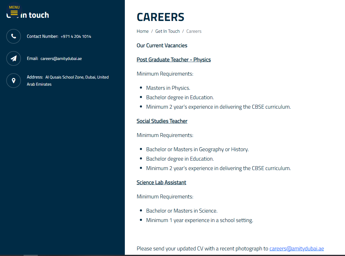 Dubai Teaching Jobs 2024