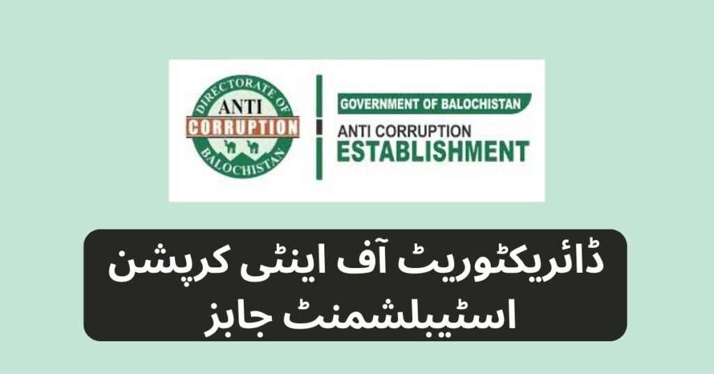 Anti Corruption Establishment Jobs 2024