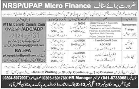 National Rural Support Programme Jobs