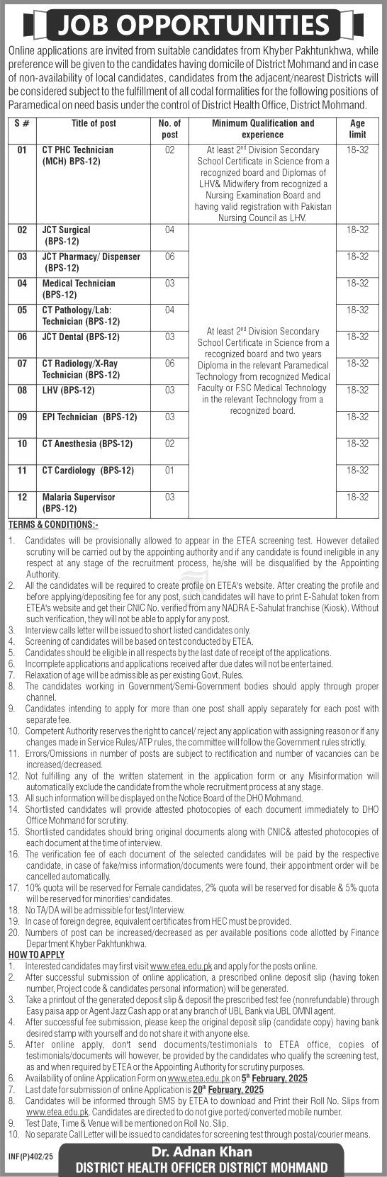 District Health Officer Jobs 2025
