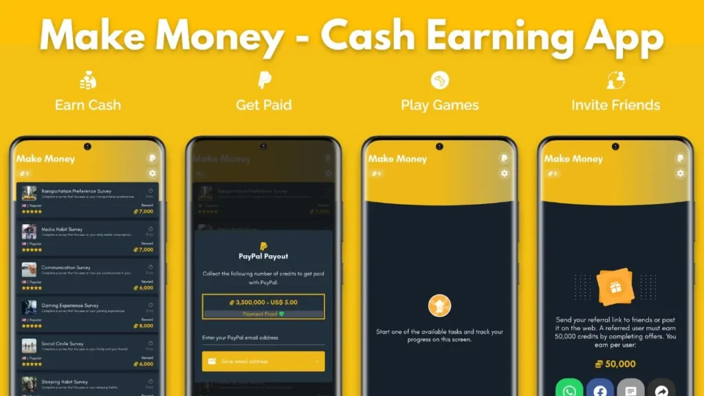 Make Money – Cash Earning App: A Legit Way to Earn Online