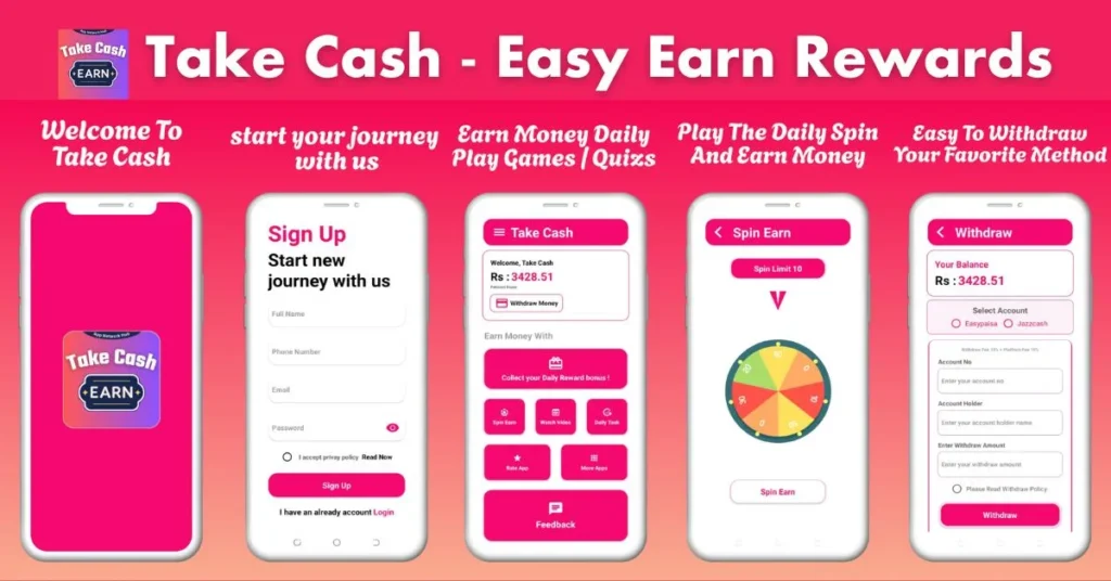 Take Cash – Easy Earn Rewards in Pakistan